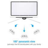 1 x RAW Customer Returns Projection Screen, 16 9 HD 4K Foldable Portable White Projector Screen Support 160 Degree Viewing Angle for Indoor School Outdoor Home Theater 72 -159cm W X 90CM H  - RRP €21.49