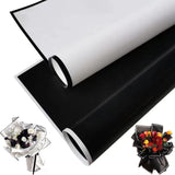 1 x RAW Customer Returns 40 Sheets Black and White Border Flower Packaging Paper Florist Bouquet Supplies Waterproof Thick Flower Packaging Gift Box or Gift Box Packaging Paper 60x60cm Black White  - RRP €22.8