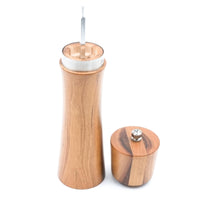 1 x RAW Customer Returns Haramgcourt Salt Pepper Mill Wood 22cm 100 Acacia Salt Mill Spice Mill Tray Ceramic Grinder Pepper Grinder Manual Single - RRP €20.4