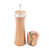 1 x RAW Customer Returns Haramgcourt Salt Pepper Mill Wood 22cm 100 Acacia Salt Mill Spice Mill Tray Ceramic Grinder Pepper Grinder Manual Single - RRP €20.4