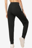 1 x RAW Customer Returns Yvette jogging pants women recycled material sports pants sweatpants high waist loose leisure pants for gym training, black, M - RRP €19.15