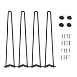 1 x RAW Customer Returns WINSOON Set of 4 hairpin table legs 71 cm metal hairpin legs DIY table legs furniture feet table runners made of steel with floor protectors and screws available for desk dining table, coffee table, table - RRP €46.86