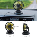 1 x RAW Customer Returns Nircho Car Fan, Car Fan 360 Rotatable 12V Cigarette Lighter Car Cooling Fan for Dashboard Mini Table Fan Suction Cup Small Fan for Truck SUV - RRP €18.99