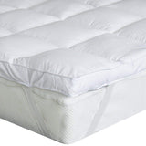 1 x RAW Customer Returns Bedecor Mattress Topper 160x200cm, Quilted Microfiber Mattress Cover with 600GSM Polyester, Super Soft, Hotel Quality, Hypoallergenic, Machine Washable - RRP €63.19