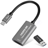 1 x RAW Customer Returns Video Capture Card, Guermok USB 3.0 HDMI to USB C Audio Capture Card, 4K 1080P60 Capture Devices for Gaming Live Streaming Video Recorder, Compatible with Windows Mac OS System for PS4 5, Switch, Xbox - RRP €19.15