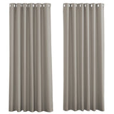 1 x RAW Customer Returns PONY DANCE Opaque eyelet curtains for large windows, set of 2, H 245 x W 200 cm, curtains, living room, modern blackout curtains, heat-insulating, sand colour - RRP €53.95