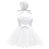 1 x RAW Customer Returns Leideur Baby Girls White Christening Dress Hooded Newborn Baptism Lace Dress for Wedding Birthday, white, 9-12 months - RRP €35.99