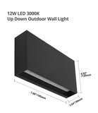 1 x RAW Customer Returns DAWALIGHT outdoor wall light set of 2, IP65 waterproof wall light 2x6W 3000K warm white LED outdoor lamp dark gray, plastic - RRP €60.52