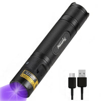 1 x RAW Customer Returns Alonefire SV005 10W 395nm UV Flashlight USB Rechargeable Ultraviolet Black Light Pet Urine Detector for UV Resin, Fishing, Mineral, Amber with Battery Included - RRP €20.16