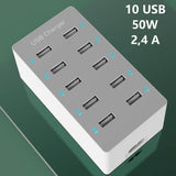 1 x RAW Customer Returns Anncay USB Multi Charger 10 Slots 50W Each with Intelligent Adaptive Fast Charging Technology Suitable for iPhone 11 12 13 Samsung S22 S21 Xiaomi HUAWEI OnePlus etc. - RRP €27.99