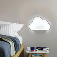 1 x RAW Customer Returns Goeco LED wall light, modern cloud-shaped wall lamp LED interior made of acrylic, 3000K 4500K 6500K lamps wall lighting for children s rooms, living rooms, hallways, white - RRP €28.08