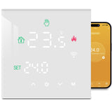 1 x RAW Customer Returns Beok Thermostat Heating Smart, Underfloor Heating for Hot Water Preparation Programmable Room Thermostat Digital LCD Compatible with Alexa, Google Home 3A TGW60W-WIFI-WP White - RRP €44.36