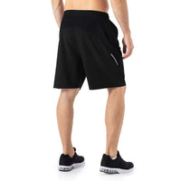 1 x RAW Customer Returns Men s Sports Shorts Quick-drying Sports Pants Lightweight with Zipper Pocket Black, EU-2XL US-XL  - RRP €22.99