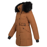 1 x RAW Customer Returns Elara Women s Parka Faux Fur Winter Light Brown Chunkyrayan EL-JA02 Camel-44 2XL  - RRP €85.67