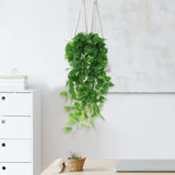 1 x RAW Customer Returns YPLonon Artificial Hanging Plants Pack of 2 Plastic Plants Hanging Lush Plants Green Dill Leaf Wall Hanging 110cm Hanging Artificial Plants for Indoor Outdoor Balcony Pot Wedding Decoration - RRP €13.61