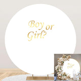 1 x RAW Customer Returns SDOTPMT Diameter 2m Boy or Girl Baby Shower Round Backdrop Cover Pure Color Fabric Umbrella for Baby Gender Reveal Surprise Party Decorations Photography Background - RRP €35.18