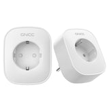 1 x RAW Customer Returns WLAN Smart Socket GNCC with Energy Consumption Control Remote Control Voice Control, Intelligent Socket Works with Alexa Google Home, Only 2.4GHz WIFI, 16A 3680W, 2 Pieces - RRP €14.87