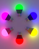 5 x Brand New LUTW Colorful Light Bulbs E27, 5W LED Colored Light Bulb Replaces 40W Incandescent Bulb, G45 Globe Colored Bulb Lamp for Wedding Halloween Christmas Party Bar, Purple Pink Yellow Green Red Blue, Pack of 6 - RRP €58.25