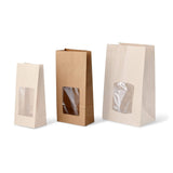 1 x RAW Customer Returns Block bottom bags size M with viewing window, biodegradable, 500 pieces. I Paper bags made of uncoated kraft paper with a window made of bioplastic PLA. I Biscuit bags, tea bags, pastry bags and much more. - RRP €69.9