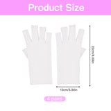 15 x Brand New xnnmzhao UV Gloves Manicure, 4 Pairs UV Protection Fingerless Gloves, Gel Manicure Gloves for Nail Polish Nail Art Dryer Protect Hand from LED Lamps White  - RRP €120.75