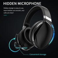 1 x RAW Customer Returns SLuB Gaming Headset, 3.5 mm Wired Gaming Headset, Foldable Wireless Bluetooth Headset, Surround Sound, HD Microphone, No Delay Rate, Colorful LED Lights, Suitable for PC PS5 PS4 - RRP €57.49