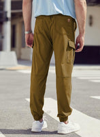 1 x RAW Customer Returns Elegancity Brown cargo trousers, men s chino trousers with 6 pockets, cargo trousers, stretch jogging trousers for men with elastic waistband, elastic trousers, XXL - RRP €38.99