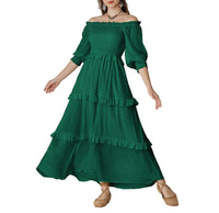 1 x RAW Customer Returns SCARLET DARKNESS Women s Victorian Cottagecore Dress High Waist Rococo Lolita Floor Length Dress Green XXL - RRP €32.76