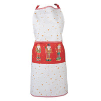 1 x Brand New HAES DECO Kitchen apron Size 70 x 85 cm Colors white red green brown 100 cotton Collection Happy Little Christmas Christmas apron, barbecue apron, cooking apron - RRP €27.6