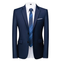 1 x RAW Customer Returns KUDORO Men s Suits Slim Fit 2-Piece Two Buttons for Wedding Business Men s Suit Jacket Trousers Blue, M  - RRP €89.99