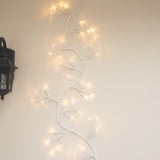 1 x RAW Customer Returns DELICHTER Pure White Rotang Light Branch with 48 Bright Warm White LEDs, Power Operated, Fairy Lights Decor for Bedroom Indoor Outdoor Christmas Illuminated Wall Christmas Decoration Window Decoration Table - RRP €20.16