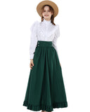 1 x RAW Customer Returns CR ROLECOS Victorian Dress for Women 1800s Classic 2 Piece Renaissance Dress Costume Green XL - RRP €52.33