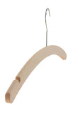 1 x RAW Customer Returns Hagspiel coat hangers made of beech wood, 30 pcs. Single hanger raw, 42 cm long, very space-saving, environmentally friendly, Made in EU raw with notches  - RRP €29.15