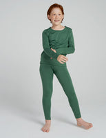 1 x RAW Customer Returns LAPASA Thermal Underwear Set Warm Lightweight Base Layer Long Sleeve Shirt and Pants B03 Dark Green 13 Years - RRP €23.0