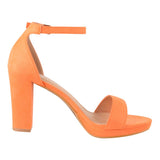 1 x RAW Customer Returns Elara Women s High Heel Shoe Chunkyrayan 6950-GL Orange-38 - RRP €25.62