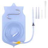 1 x RAW Customer Returns Irrigator set for intestinal cleansing and intestinal enema - 2 liter capacity, 2 m hose, discreetly stowable - Plus Ebook intestinal tube - RRP €23.92