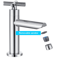 1 x RAW Customer Returns Tondiy faucet guest toilet cold water tap with connection hose, fitting bathroom cold water pillar tap cold water tap with removable bubbler, chrome - RRP €28.99