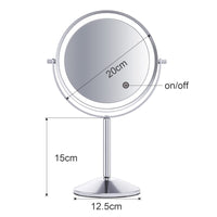 1 x RAW Customer Returns ILLUMAXINF LED illuminated cosmetic mirror 5x magnification, 360 rotation make-up mirror with lighting 3 light colors, touch switch round mirror for bathroom and home - RRP €39.26