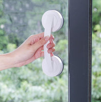 2 x RAW Customer Returns KAFENDA Large Glass Door and Window Handles, Sliding Doors for Bathroom, Cabinets, Handles without Hole, Refrigerator Handles, Shower Grab Bars White  - RRP €31.36