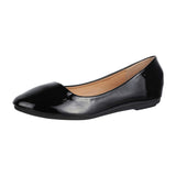 1 x RAW Customer Returns Elara Women s Ballerinas Comfortable Leather Look Patent Flat Chunkyrayan A DY-11 Black-41 - RRP €22.95