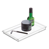 1 x Brand New mDesign cosmetic tray stylish storage space for lotions, cosmetics, accessories, etc. plastic cosmetic storage for the bathroom vanity transparent - RRP €11.14