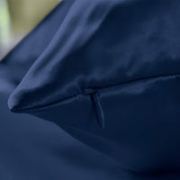 1 x RAW Customer Returns THXSILK 25 Momme Silk Pillowcase for Hair and Skin - Mulberry Silk Pillowcase - Hypoallergenic with Hidden Zipper - Pure Silk on Both Sides ... Navy Blue, 80x80cm  - RRP €55.99