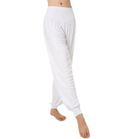 1 x RAW Customer Returns MEISHINE Women s Yoga Pants Cotton Modal Harem Trousers Leggings for Dance, Yoga, Lounging, Fitness - Very Soft Size XL, White  - RRP €25.24