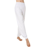 1 x RAW Customer Returns MEISHINE Women s Yoga Pants Cotton Modal Harem Trousers Leggings for Dance, Yoga, Lounging, Fitness - Very Soft Size XL, White  - RRP €25.24