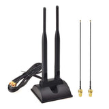 1 x RAW Customer Returns Eightwood WiFi Antenna 2.4G 5.8G Dual Frequency Magnetic 6dBi RP-SMA Adapter 2m Extension Cable with 2 Pcs MHF4 Cable for WLAN PCIe Cards Wireless Router Bluetooth TP-Link Dlink MULTIWAY - RRP €20.16