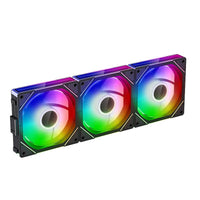 1 x RAW Customer Returns TZMRIT Reverse Flow UNI FAN Infinity Fans 120 mm,Rgb Fan 120 mm,ARGB Fans 120 mm Triple Pack,Daisy Chain PC Fans,Black - RRP €39.99