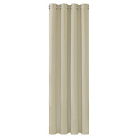 1 x RAW Customer Returns Deconovo blackout curtain with eyelets, thermal curtain, thermal curtain, cold protection, thermal against cold, thermal curtain, heat protection, 214 x 132 cm height x width , beige, 1 piece - RRP €37.95