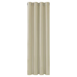 1 x RAW Customer Returns Deconovo opaque curtains with eyelets blackout curtains living room thermal curtain cold protection thermal against cold thermal curtain heat protection, 229x132 cm height x width , beige, 1 piece - RRP €42.99