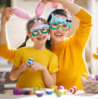 1 x Brand New ZGCXRTO Easter Party Glasses, 12 Pieces Funny Easter Party Glasses, Easter Theme Glasses Bunny Egg Chick Cartoon Glasses Chic Photo Prop, Easter Decorations Suitable for Children Adults - RRP €14.75