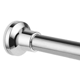 1 x RAW Customer Returns Telescopic curtain rod for clamping, stainless steel extendable shower curtain rod, no drilling and no rust, telescopic rod for bathroom window, bathtub, shower curtain Sliber 70-255cm 25mm  - RRP €26.21