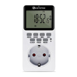 1 x RAW Customer Returns KETOTEK Programmable Digital Timer Socket Plug Electronic Timer LCD Display 20 Groups on off 16A 3600W Electrical Socket Timer 24 hours 7 Days Energy Saving AC220V - RRP €18.68